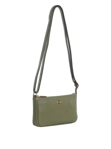 Bolsa Transversal Couro Oliva Pequena 78053.25