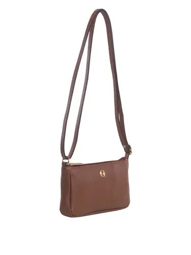 Bolsa Transversal Couro Canela Pequena 78053.25