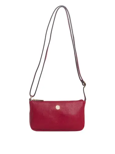 Bolsa Transversal Couro Cereja Pequena 78053.25