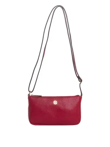 Bolsa Transversal Couro Cereja Pequena 78053.25