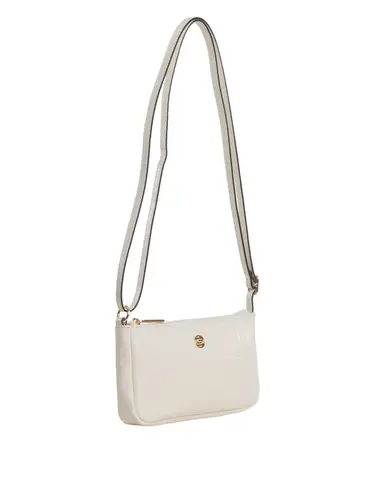 Bolsa Transversal Couro Croco Marfim Pequena 78053.25