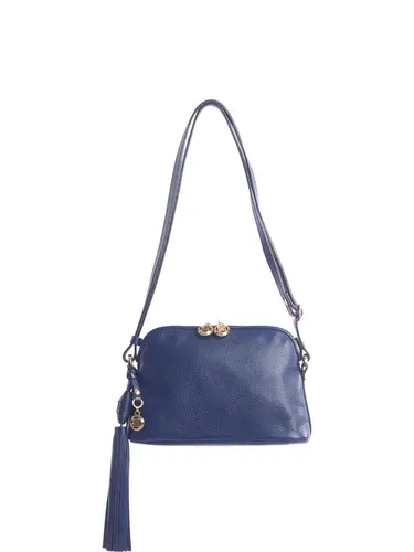 Bolsa Transversal Couro Marinho Pequena 78060.25