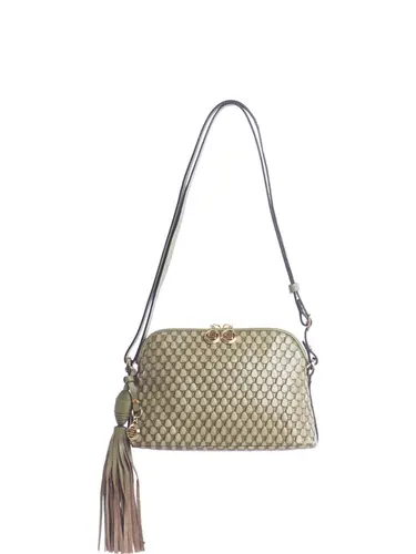 Bolsa Transversal Couro Drops Oliva Pequena 78060.25