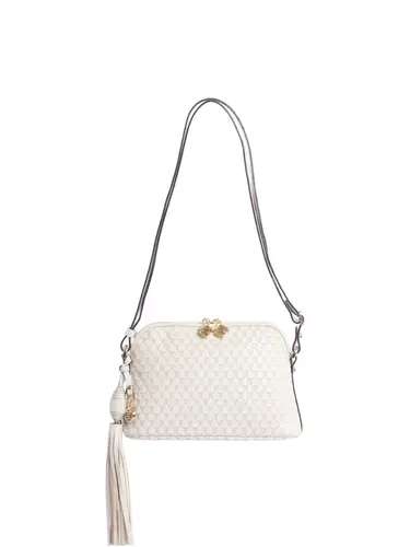 Bolsa Transversal Couro Drops Marfim Pequena 78060.25