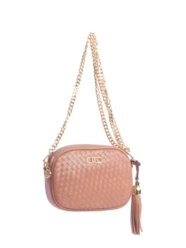 Bolsa Transversal Couro Tresse Mocha Mousse Pequena 78064.25