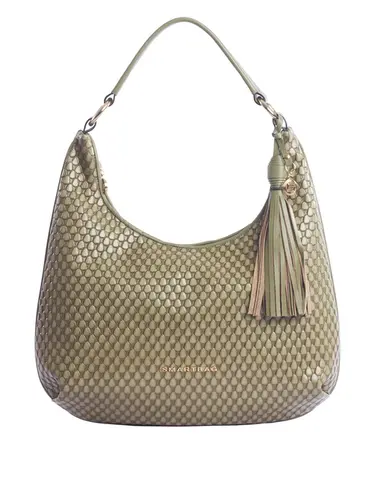 Bolsa Hobo Couro Drops Oliva Grande 78063.25