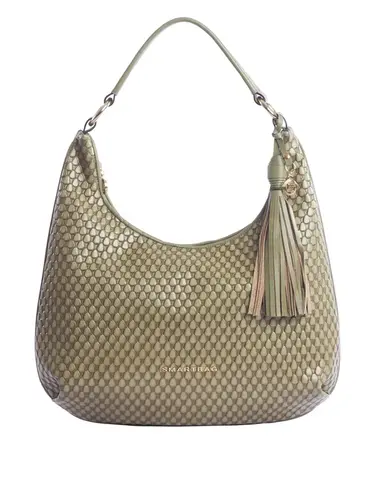 Bolsa Hobo Couro Drops Oliva Grande 78063.25