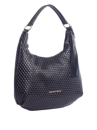 Bolsa Hobo Couro Drops Preto Grande 78063.25