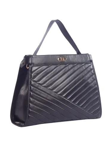 Bolsa Tiracolo Couro Preto Media 78071.25