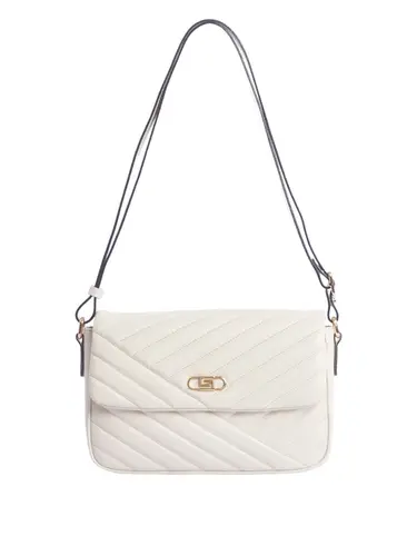 Bolsa Transversal Couro Marfim Media 78072.25