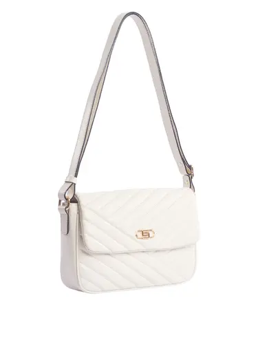 Bolsa Transversal Couro Marfim Media 78072.25