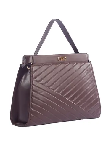 Bolsa Tiracolo Couro Chocolate Media 78071.25