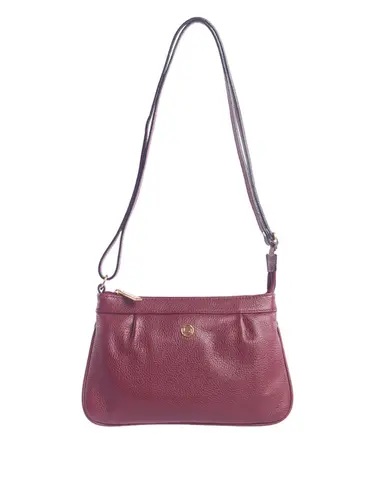 Bolsa Transversal Couro Burgundy Pequena 78082.25