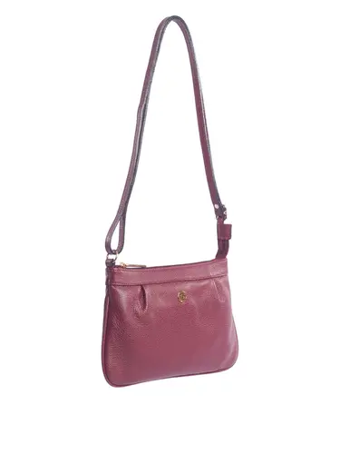 Bolsa Transversal Couro Burgundy Pequena 78082.25