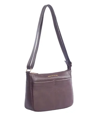 Bolsa Tranversal Couro Chocolate Medio - 78083.25