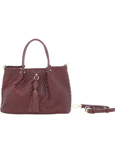 Bolsa Tote Couro Drops Burgundy Media 78061.25