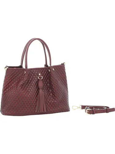 Bolsa Tote Couro Drops Burgundy Media 78061.25