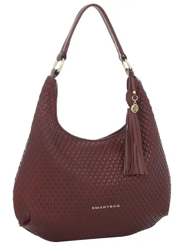 Bolsa Hobo Couro Drops Burgundy Grande 78063.25