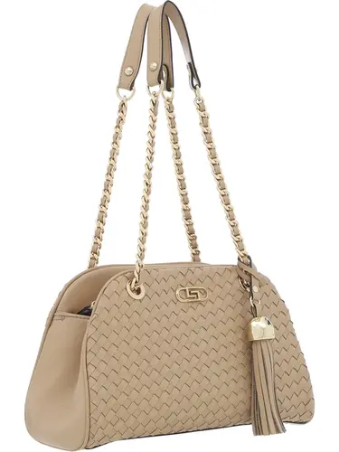 Bolsa Tiracolo Couro Tresse Blush Media 78065.25