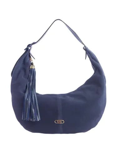 Bolsa Hobo Couro Camurça Marinho Grande 78077.25
