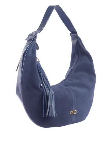 Bolsa Hobo Couro Camurça Marinho Grande 78077.25