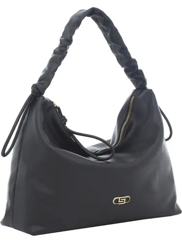 Bolsa Tiracolo Couro Preto Grande 78081.25