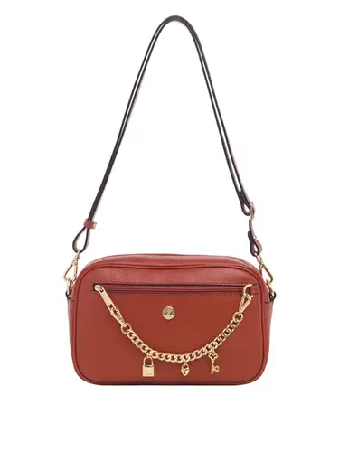 Bolsa Transversal Couro Tijolo Médio 70008.26