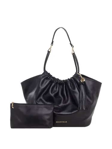 Bolsa Tiracolo Couro Preto Grande 70019.26