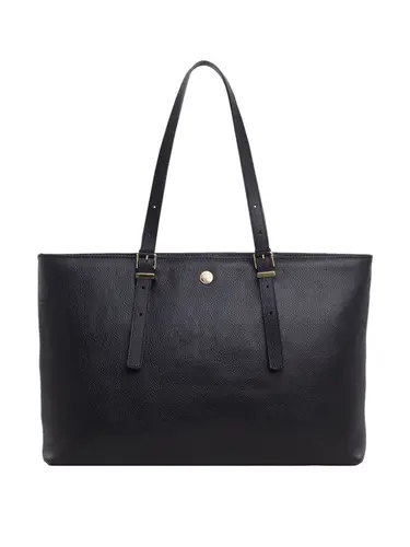 Bolsa Tiracolo Couro Preto Grande 70075.26