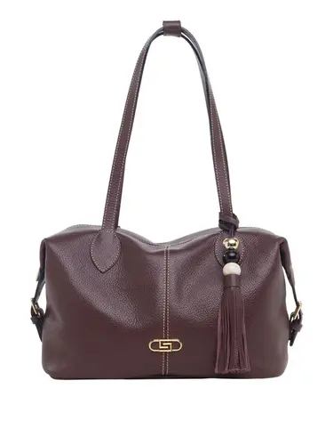 Bolsa Tiracolo Couro Marrom Média 70038.26