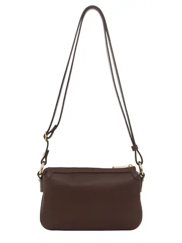 Bolsa Transversal Couro Marrom Pequena 79025.26
