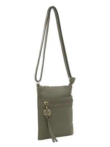 Bolsa Transversal Couro Militar Pequena 79031.26