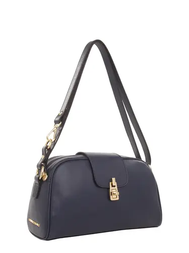 Bolsa Transversal Couro Marinho Media 79039.26
