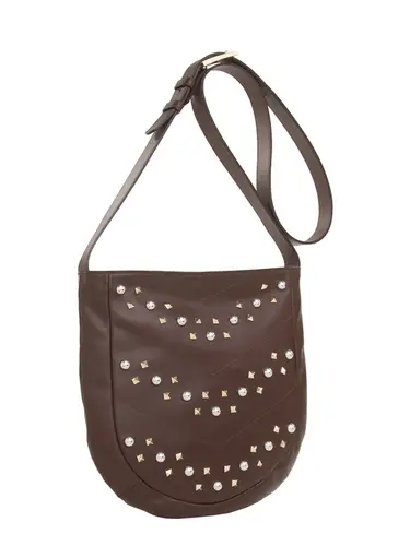 Bolsa Transversal Couro Marrom Media 79041.26