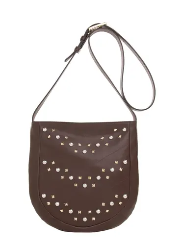 Bolsa Transversal Couro Marrom Media 79041.26