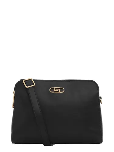 Bolsa Transversal Couro Preto Media 79036.26