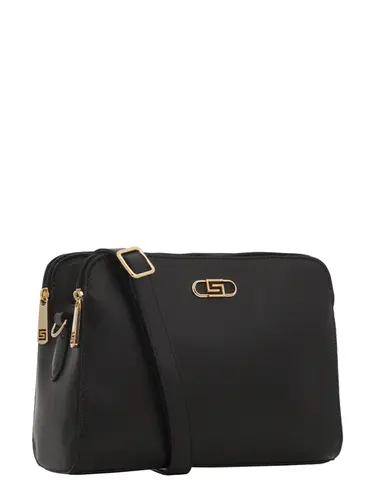 Bolsa Transversal Couro Preto Media 79036.26
