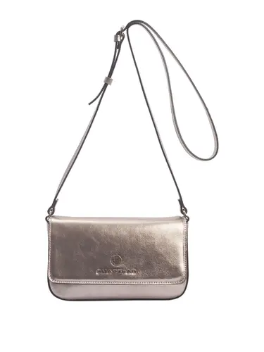 Bolsa Transversal Pequena Couro Metalizado Inox 70001.26