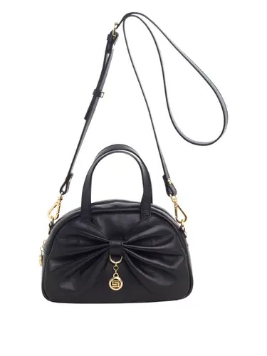 Bolsa Transversal Pequena Couro Preto 70003.26