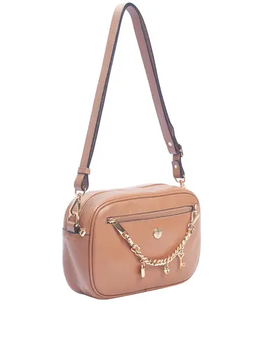 Bolsa Transversal Couro Caramelo Médio 70008.26