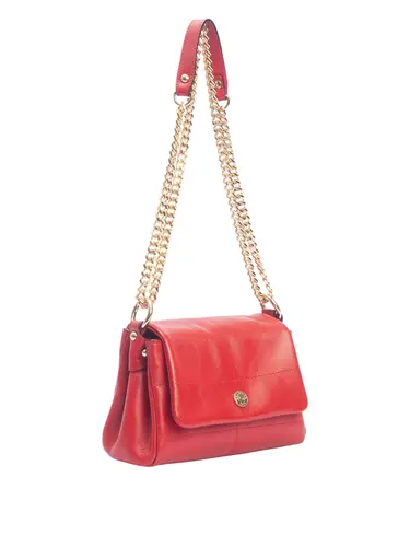 Bolsa Tiracolo Pequena Couro Rubi 70009.26