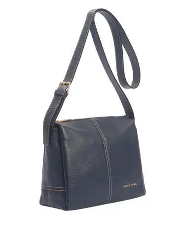 Bolsa Transversal Couro Marinho Médio 70023.26