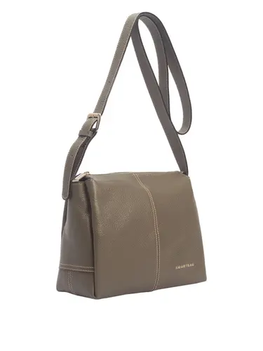 Bolsa Transversal Couro Oliva Médio 70023.26