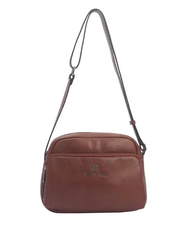 Bolsa Transversal Media Couro Toffee 70027.26