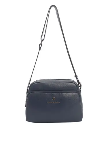 Bolsa Transversal Media Couro Marinho 70027.26