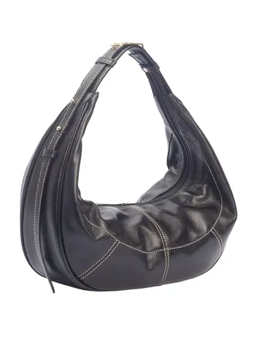 Bolsa de Mão Couro Preto Médio 70028.26