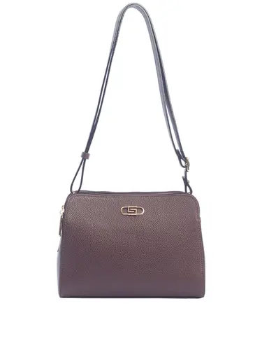 Bolsa Transversal Media Couro Marrom 70036.26