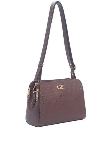 Bolsa Transversal Media Couro Marrom 70036.26