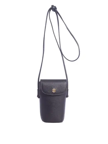 Bolsa Transversal Couro Preto Pequena 79074.26