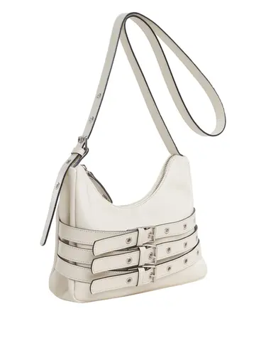 Bolsa Transversal Media Couro Marfim 70046.26